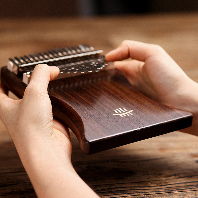 Hluru 17 Keys Rosewood C Major Kalimba for Sound Healing - Cup-Shaped