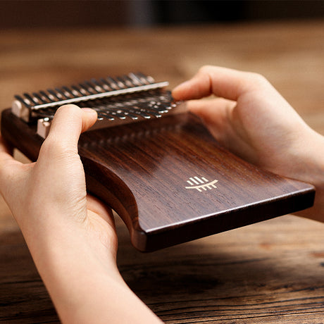 Hluru 17 Keys Rosewood C Major Kalimba for Sound Healing - Cup-Shaped