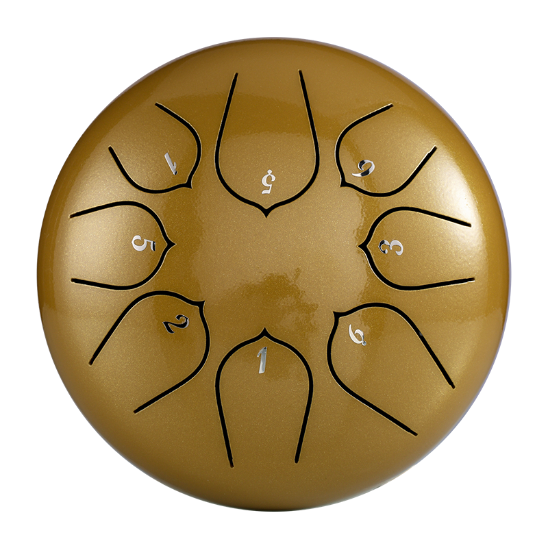 HUASHU Dzwon zębaty z stali węglowej 6 cali 8 nut C5 Major do relaksu - Ulepszony Dzwon zębaty Lotus