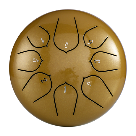 HUASHU Dzwon zębaty z stali węglowej 6 cali 8 nut C5 Major do relaksu - Ulepszony Dzwon zębaty Lotus