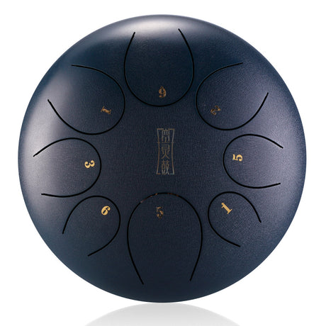 HUA SHU Stalowa trąbka z połyskującym stopem 10 cali 8 nut C5 w tonacji majuskularnej do medytacji - okrągła trąbka z językiem