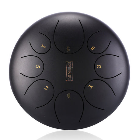 HUA SHU Stalowa trąbka z połyskującym stopem 10 cali 8 nut C5 w tonacji majuskularnej do medytacji - okrągła trąbka z językiem