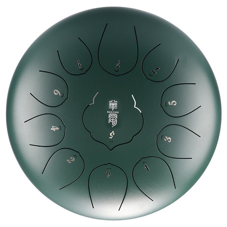 HUASHU Dzwon zębowy z stali węglowej 10 cali 11 nut F-dur do edukacji przedrodzowej - Dzwon zębowy THD Lotus