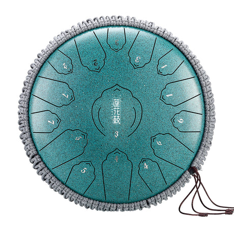 Huashu 탄소강 텅드럼 13인치 15음표 D장조 - 휴식을 위한 떠다니는 연꽃 텅드럼