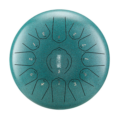 Huashu 탄소강 텅드럼 12인치 13음 C장조 음악 치료용 - 떠다니는 연꽃 텅드럼