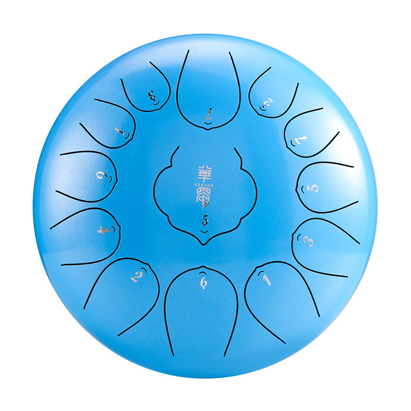 HUASHU Dzwon zębowy z stali węglowej 12 cali 13 nut C-dur do praktyk duchowych - Dzwon zębowy THD Lotus