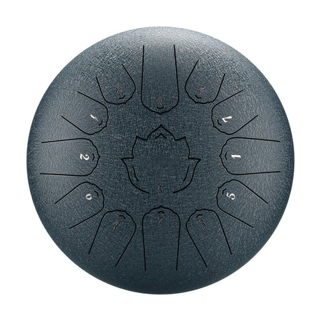 HUASHU Dzwon zębowy z stali węglowej 12 cali 13 nut C-dur do praktyk duchowych - Dzwon zębowy lotosowy