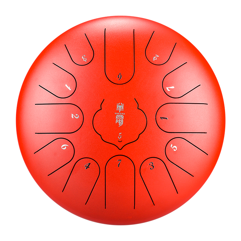 HUASHU Dzwonki z stali węglowej 12 cali 13 nut C-dur do wyrazu twórczego - RUYIN Dzwonki z językiem