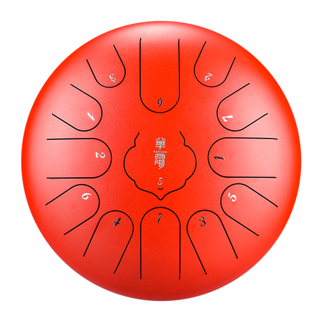HUASHU Dzwonki z stali węglowej 12 cali 13 nut C-dur do wyrazu twórczego - RUYIN Dzwonki z językiem