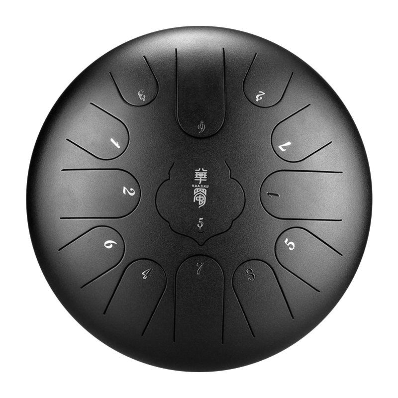 HUASHU Dzwonki z stali węglowej 12 cali 13 nut C-dur do wyrazu twórczego - RUYIN Dzwonki z językiem