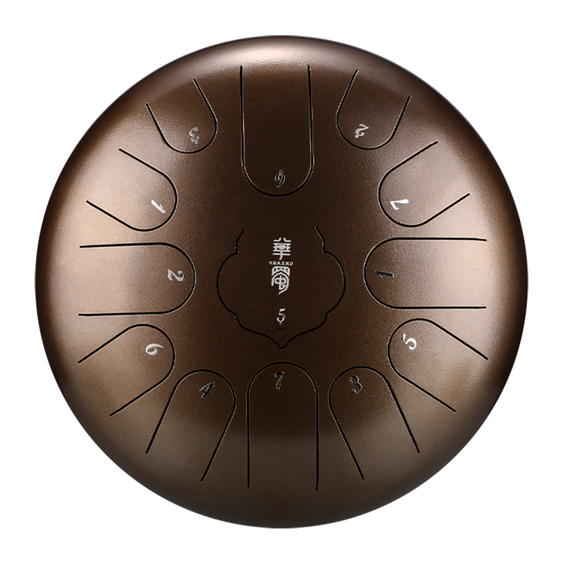 HUASHU Dzwonki z stali węglowej 12 cali 13 nut C-dur do wyrazu twórczego - RUYIN Dzwonki z językiem