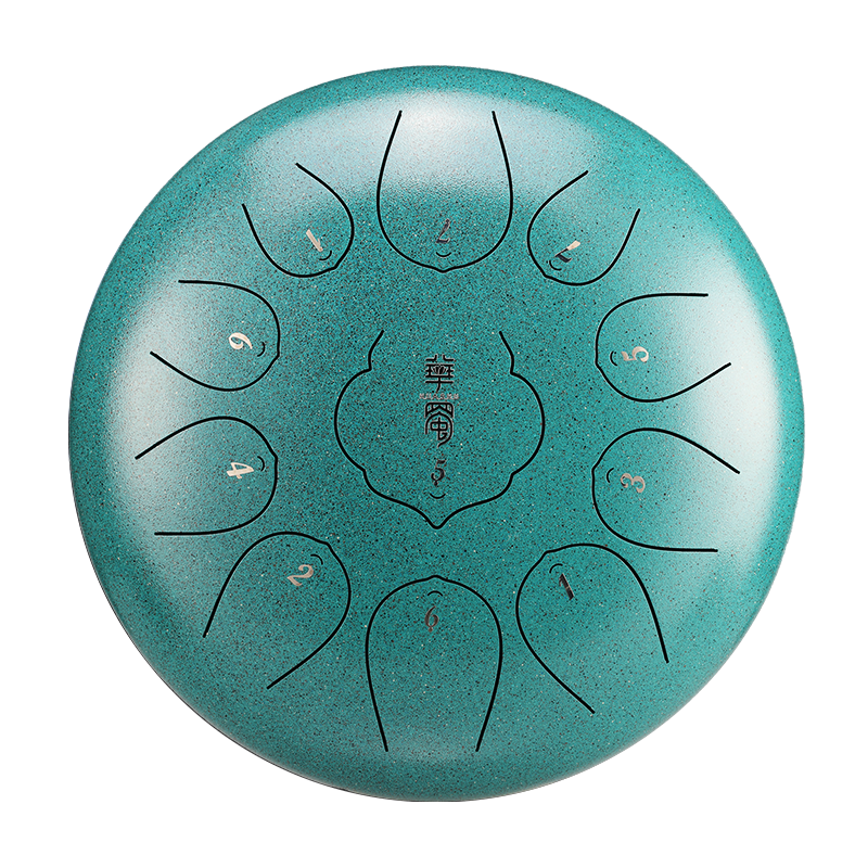 HUASHU Dzwon zębowy z stali węglowej 12 cali 13 nut C-dur do praktyk duchowych - Dzwon zębowy THD Lotus