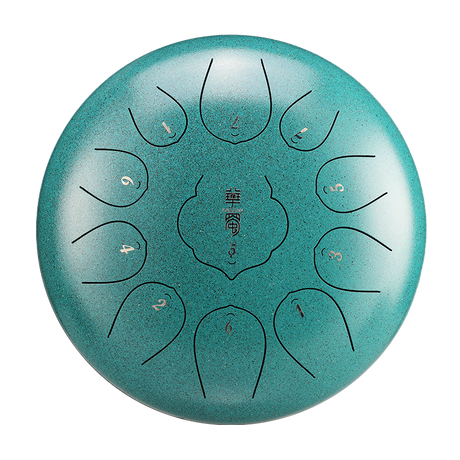 HUASHU Dzwon zębowy z stali węglowej 12 cali 13 nut C-dur do praktyk duchowych - Dzwon zębowy THD Lotus