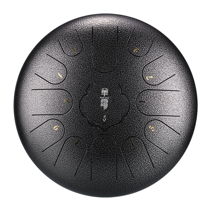 HUASHU Dzwonki z stali węglowej 12 cali 13 nut C-dur do wyrazu twórczego - RUYIN Dzwonki z językiem