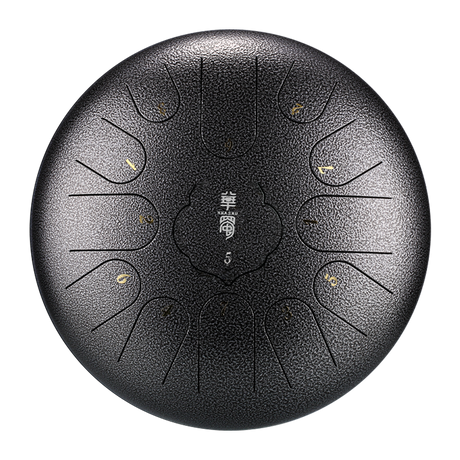 HUASHU Dzwonki z stali węglowej 12 cali 13 nut C-dur do wyrazu twórczego - RUYIN Dzwonki z językiem