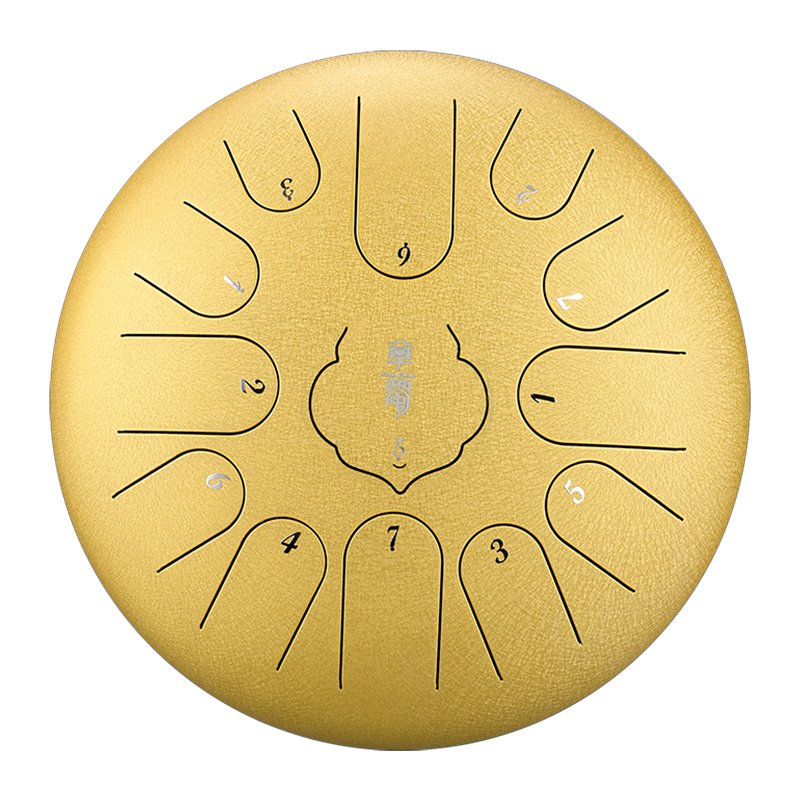 HUASHU Dzwonki z stali węglowej 12 cali 13 nut C-dur do wyrazu twórczego - RUYIN Dzwonki z językiem