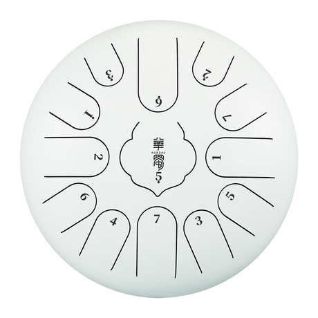 HUASHU Dzwonki z stali węglowej 12 cali 13 nut C-dur do wyrazu twórczego - RUYIN Dzwonki z językiem