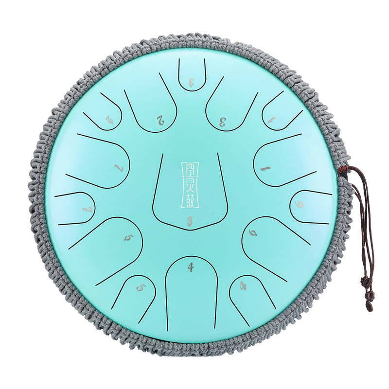 HLURU 304 Złota Stal Dzwonki na Język 14 Cali 15 Notek Dzwonki Zbiornikowe (Nowy Trójkąt) do Praktyk Ducha