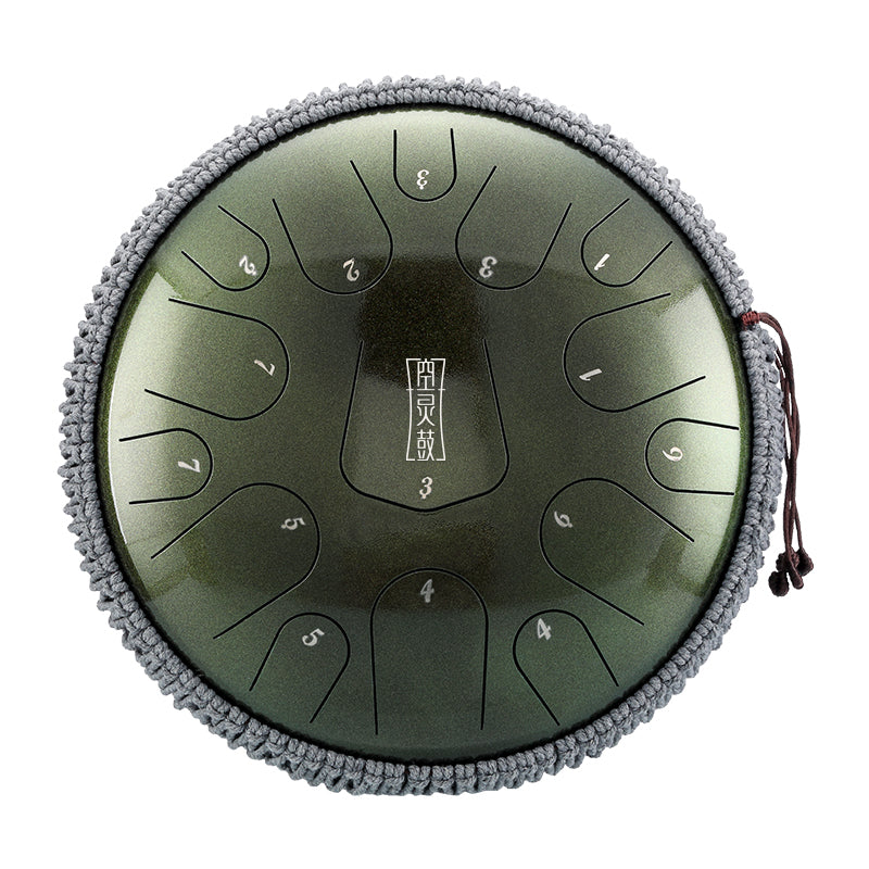 HLURU 304 Złota Stal Dzwonki na Język 14 Cali 15 Notek Dzwonki Zbiornikowe (Nowy Trójkąt) do Praktyk Ducha