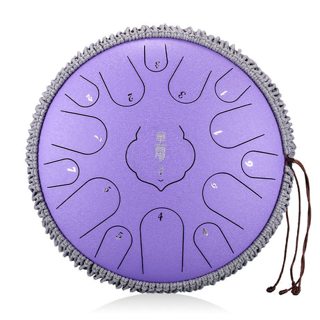 Huashu 탄소강 텅드럼 14인치 15음 D장조 소리 치유용 - RUYIN 텅드럼