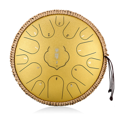 Huashu 탄소강 텅드럼 14인치 15음 D장조 소리 치유용 - RUYIN 텅드럼