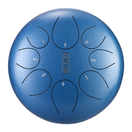 HUA SHU Stalowa trąbka z połyskującym stopem 10 cali 8 nut C5 w tonacji majuskularnej do medytacji - okrągła trąbka z językiem