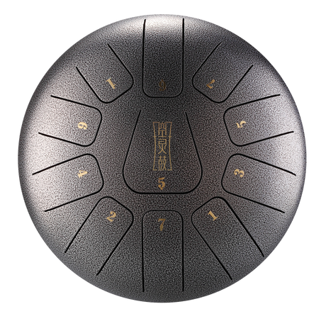 Huashu 탄소강 텅드럼 12인치 11음 C장조 - 휴식용 사각형 텅드럼