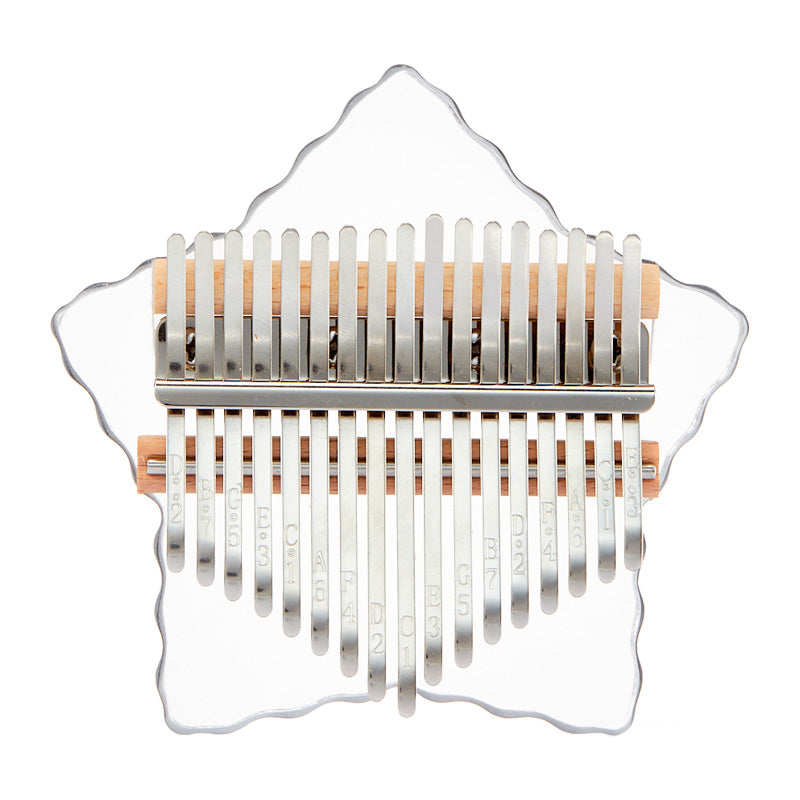【Engravable】Huashu 8/17/21 Keys Acrylic C Major Kalimba for Mindfulness - Transparent Star