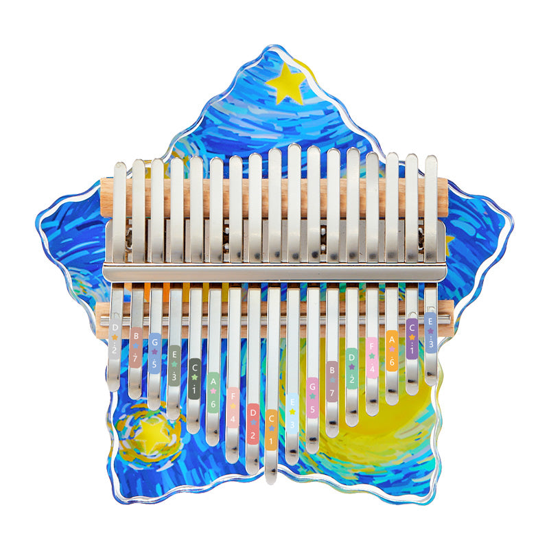 HUASHU Acrylic 17/21 Keys C Major Kalimba for Yoga - Van Gogh Series