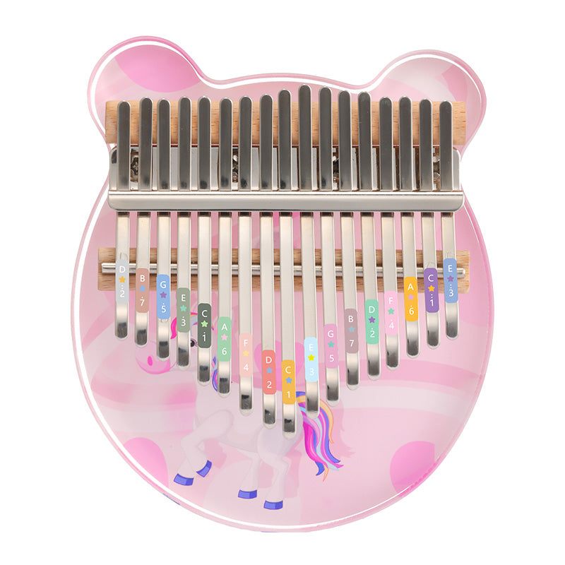 HUASHU Acrylic 17/21 Keys C Major Kalimba for Spiritual Practices - Unicorn Series