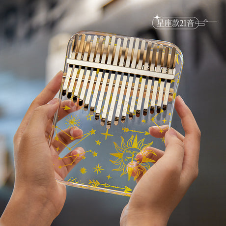 Huashu 21 Keys Acrylic C Major Kalimba for Meditation - Constellation