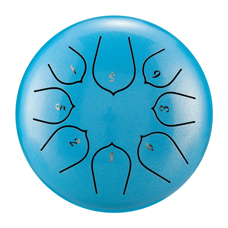 HUASHU Dzwon zębaty z stali węglowej 6 cali 8 nut C5 Major do relaksu - Ulepszony Dzwon zębaty Lotus