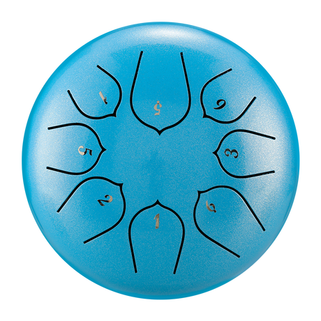 HUASHU Dzwon zębaty z stali węglowej 6 cali 8 nut C5 Major do relaksu - Ulepszony Dzwon zębaty Lotus