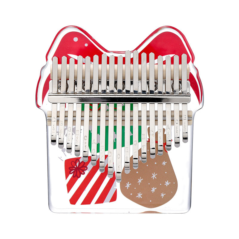 HUASHU Acrylic 17/21 Keys C Major Kalimba for Relaxation - Christmas Gift Box Series