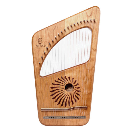 Hluru Cherrywood Lyre Harp 19 String Lyre Instrument for Mindfulness - Earth-Light Series