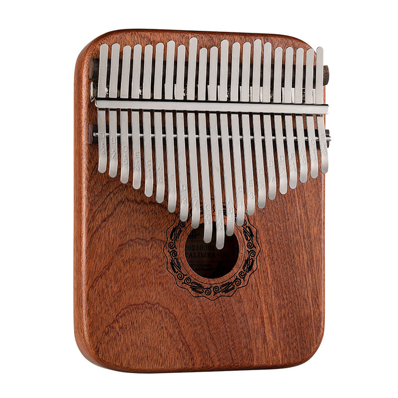 Hluru 21 Keys Sandalwood C Major Kalimba for Relaxation - Round Edge Box
