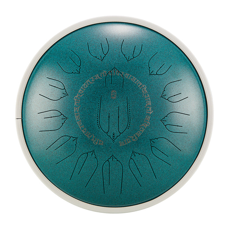 Hluru Mikroaluminiowany Stalowy Tamburyn 15 Not 14'' C Maj 440Hz na Medytację - Eq Healing
