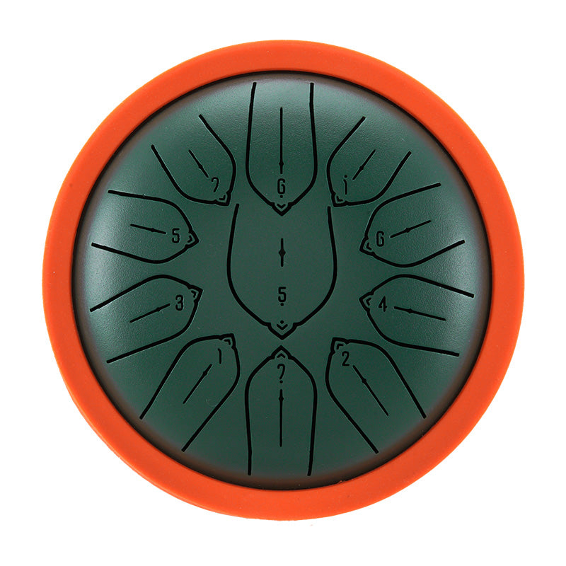 Huashu 11 notes 6 inch Small Carbon Steel Tongue Drum For Beginner and Kid - Harmonic Disc Drum