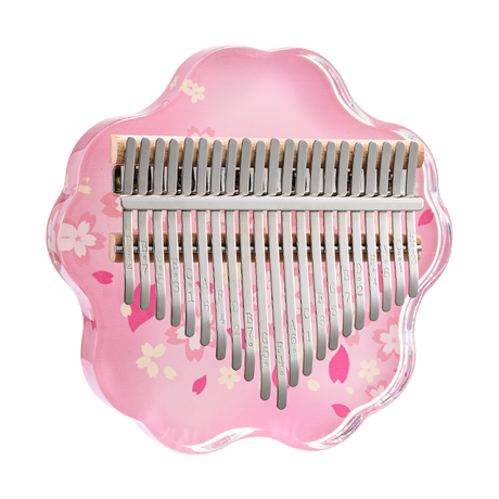 【Engravable】Huashu 17/21 Keys Acrylic 【Engravable】C Major Kalimba for Mindfulness - Printing Sakura