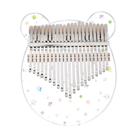 【Engravable】Huashu 17/21 Keys Acrylic C Major Kalimba for Sound Healing - Starry Bear