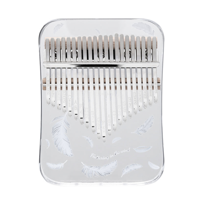 HUASHU Acrylic 17/21 Keys C Major Kalimba for Music Therapy - Feather