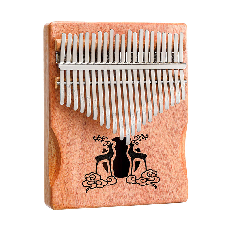 Huashu 17/21 Keys Mahogany C Major Kalimba for Early Childhood Education - Reindeer
