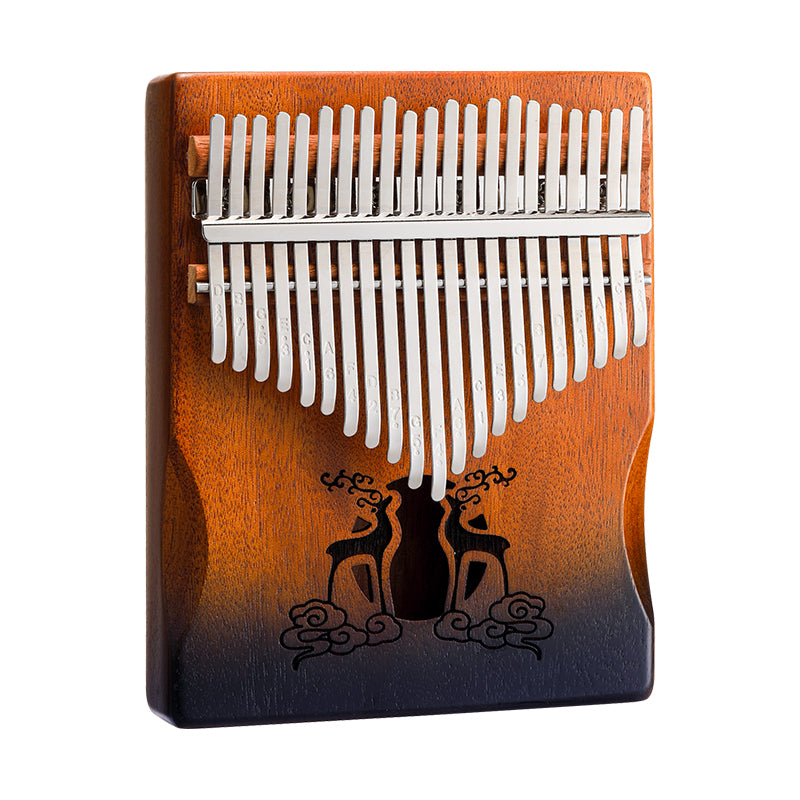 Huashu 17/21 Keys Mahogany C Major Kalimba for Early Childhood Education - Reindeer