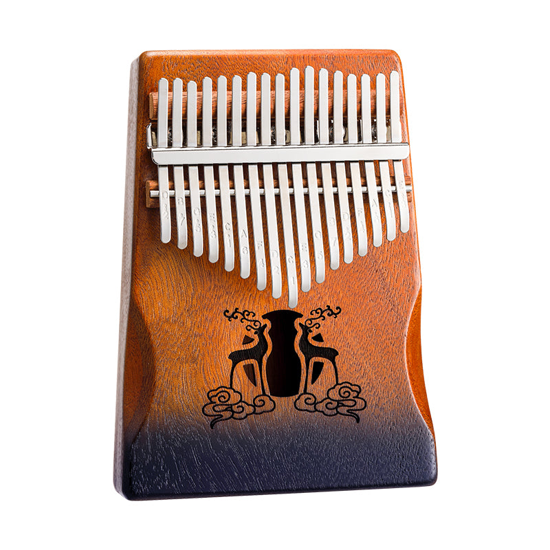 Huashu 17/21 Keys Mahogany C Major Kalimba for Early Childhood Education - Reindeer