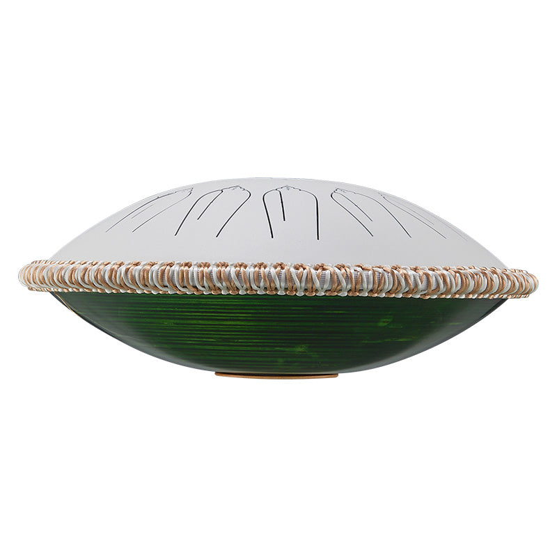 Hluru Mikroaluminiowany Stalowy Tamburyn 15 Not 14'' D Dur 432 Hz do Medytacji - Eq Healing