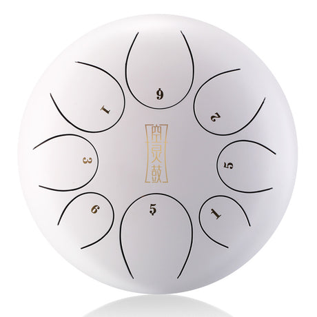 HUA SHU Stalowa trąbka z połyskującym stopem 10 cali 8 nut C5 w tonacji majuskularnej do medytacji - okrągła trąbka z językiem