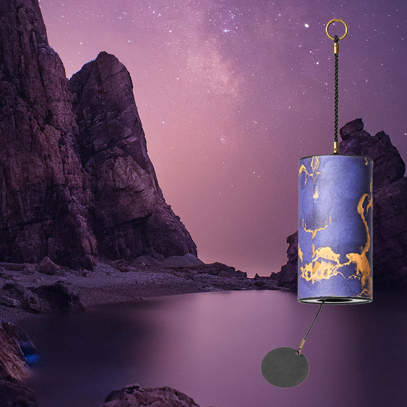 Hluru 9 Tubes Nanmu Bamboo & Specialty Paper Wind Chime for Mindfulness - Energy Series