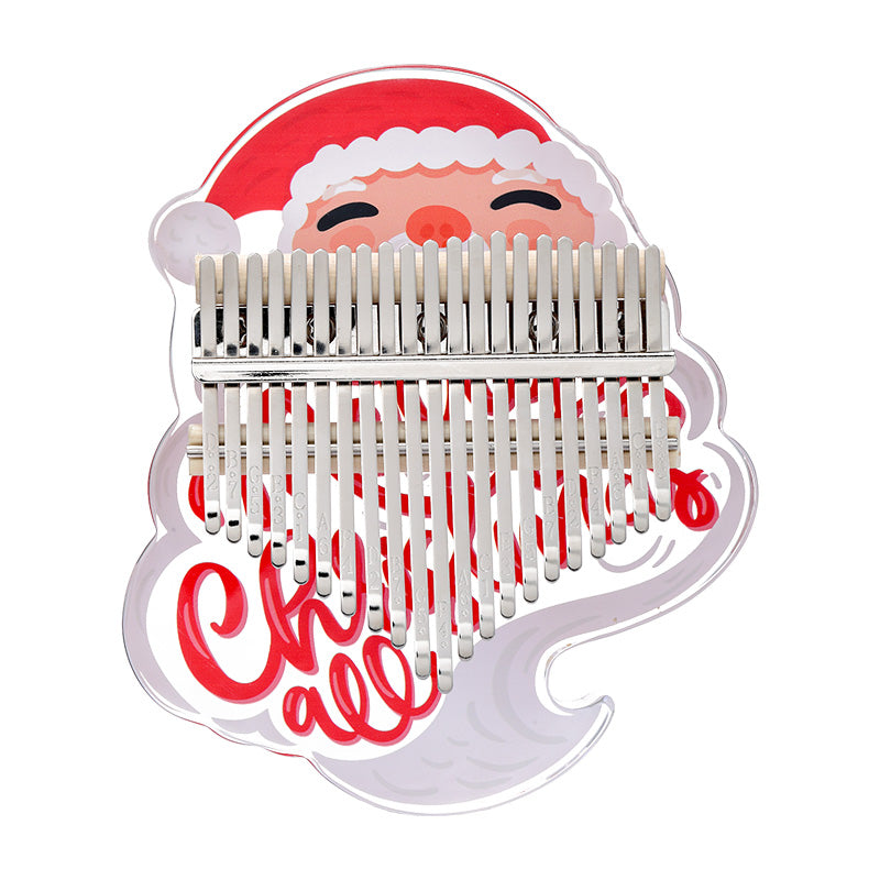 HUASHU Acrylic 17/21 Keys C Major Kalimba for Sound Healing - Santa Claus Series