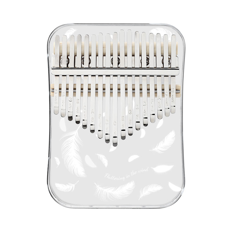 HUASHU Acrylic 17/21 Keys C Major Kalimba for Music Therapy - Feather