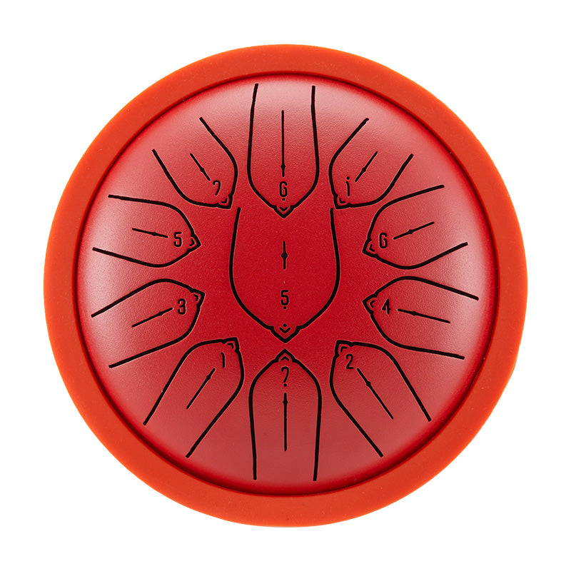 Huashu 11 notes 6 inch Small Carbon Steel Tongue Drum For Beginner and Kid - Harmonic Disc Drum